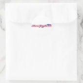 Mamma-Grizzly.Script-eps Ronde Sticker (Tas)