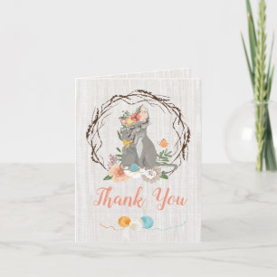 Mamma Kitty Kat met Kitten Dank u briefkaart