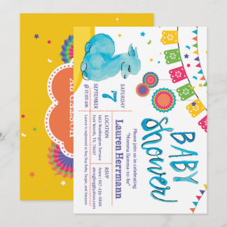 Mamma Llama Baby shower Uitnodiging