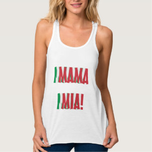 Mamma Mia Italiaanse vlag Kleuren Italië Tricolore Tanktop