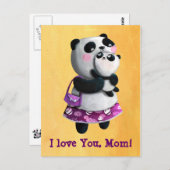 Mamma Panda met haar kind Briefkaart (Voorkant / Achterkant)