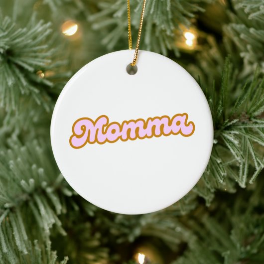 mamma | Roze Schattigee mama Keramisch Ornament (Boom)