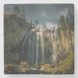 Mammatocumulus wolken bij zonsondergang stenen onderzetter