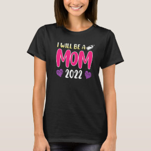 Mammie 2022 zwanger van jongen of meisje die moede t-shirt