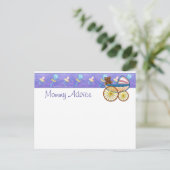 Mammie Advice Briefkaart met Salmon Pink Chevron (Staand voorkant)