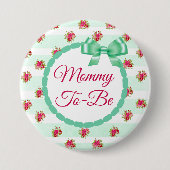 Mammie als Floral Chic Rozen Button (Voorkant)