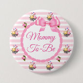 Mammie als Floral Chic Rozen Button (Voorkant)