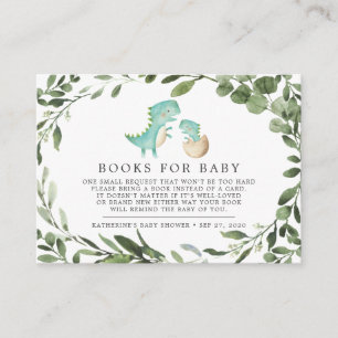 Mammie Baby dinosaurusboeken voor Baby Baby shower Informatiekaartje