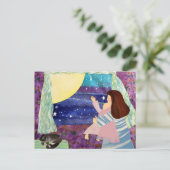 Mammie Baby Moon Night SOngs Briefkaart (Staand voorkant)