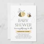 Mammie-bij-bij | BABY SHOWER | Geel Kaart (Voorkant)