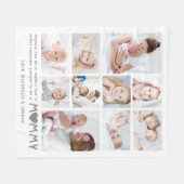 Mammie Citaat 10 Foto Collage Personalized Fleece Deken (Voorkant (Horizontaal))