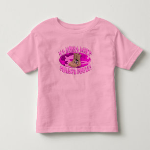 Mammie draagt strijkboeien (roze) kinder shirts