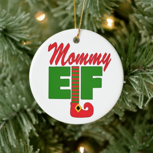 mammie Elf Keramisch Ornament (Boom)