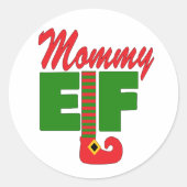 mammie Elf Ronde Sticker (Voorkant)