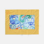 Mammie en Baby Indische olifant Blanket Fleece Deken (Voorkant (Horizontaal))