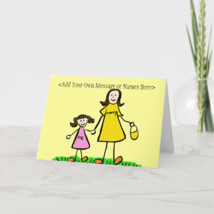 Mammie en ik Brunette Card (Bericht aanpassen) Kaart