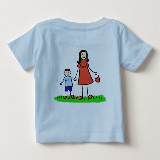 Mammie en ik T-Shirt (Brunette - Gepersonaliseerd (Achterkant)