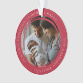 Mammie en papa Eerste Kerstfoto Keepslag Ornament (voorkant)