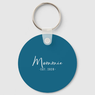 Mammie Est Baby Aankondiging Mammie Illustratie Sleutelhanger