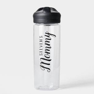 Mammie Gepersonaliseerde zwarte waterfles