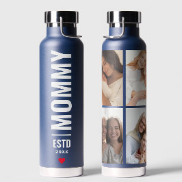 Mammie gevestigd | Aangepaste datum 4 Foto Trendy Waterfles