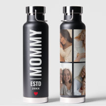 Mammie gevestigd | Aangepaste datum 4 Foto zwart