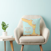 Mammie Giraffe en Baby Calf Nursery Room Decor Kussen (Stoel)