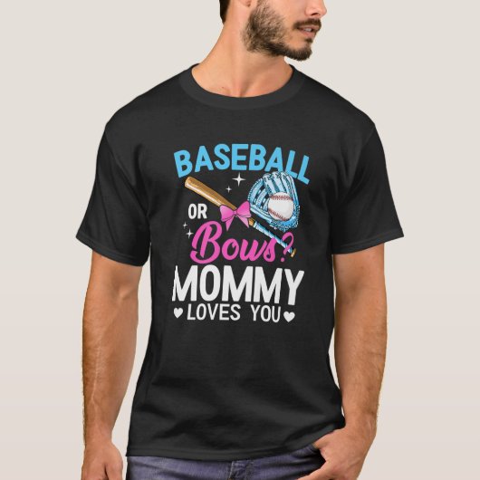 Mammie houdt van honkbal of bogen... t-shirt (Voorkant)