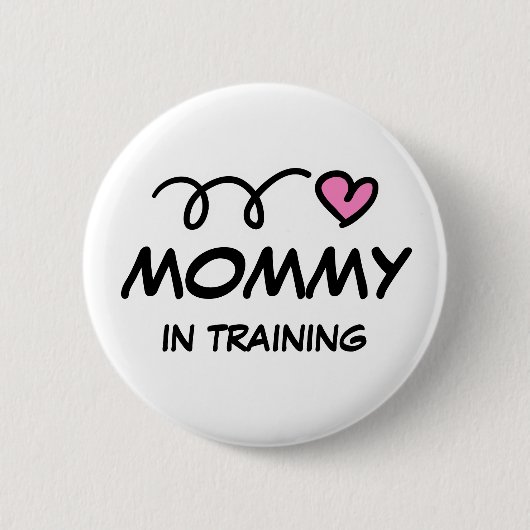 Mammie in training pinback button (Voorkant)