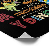 Mammie je bent net zo sterk als rex dinosaur moede poster (Hoek)