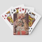 Mammie Kisses Santa Claus Vintage Pokerkaarten (Achterkant)