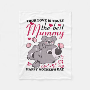 Mammie Kunst de beste mama Fleece Deken