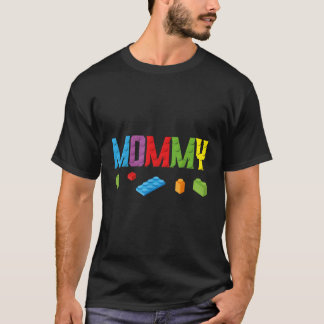 Mammie Master Builder Building Bricks Blocks Famil T-shirt