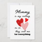 Mammie Moederdag Funny Quote Red Pink Hearts Kaart (Voorkant)