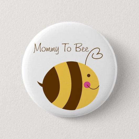 Mammie om Baby shower Button te worden (Voorkant)