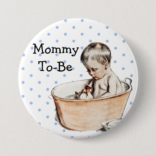 Mammie om Baby shower Button te zijn (Voorkant)