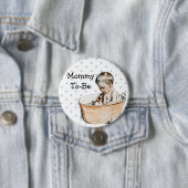 Mammie om Baby shower Button te zijn (In situ)