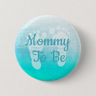 Mammie om Blue Boy Baby shower-knop te zijn Ronde Button 5,7 Cm