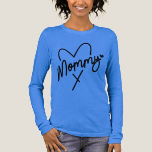 Mammie Simple Modern Script Typography Heart Tri-Blend Shirt