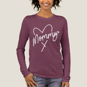 Mammie Simple Modern Script Typography Heart Tri-Blend Shirt