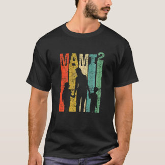 mammie tweeling moeder tweeling van tweelingen moe t-shirt