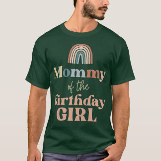 mammie van de Birthday Girl Boho Rainbow Par T-shirt