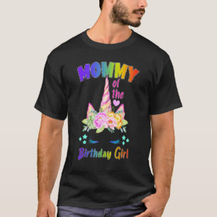 mammie van de Birthday Princess Girl Unicorn Match T-shirt