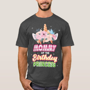 Mammie van de Birthday prinses Happy Unicorn Girl T-shirt