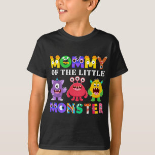 Mammie van de familie van de kleine Monster Birthd T-shirt