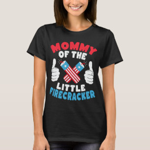 Mammie van de kleine Firecracker mam op 4 juli T-shirt