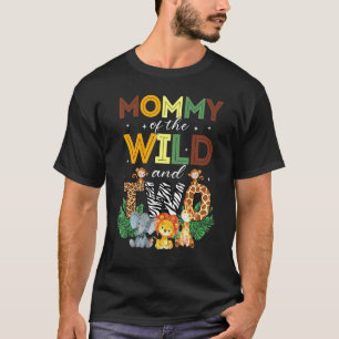 Mammie van de twee dierentuin Birthday Safari Oerw T-shirt
