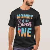 Mammie van de zoete ijsroom een gelukkige dag tot t-shirt (Voorkant)