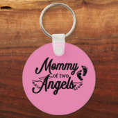 Mammie van Two Angels Twins Sleutelhanger (Voorkant)