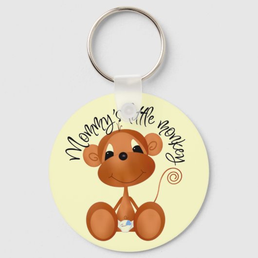 Mammie's kleine aap - Jongen T-shirts en cadeautje Sleutelhanger (Voorkant)
